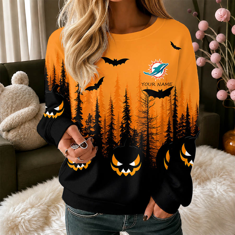 Limited Edition – Customized NFL Miami Dolphins Unisex Halloween Sweatshirt