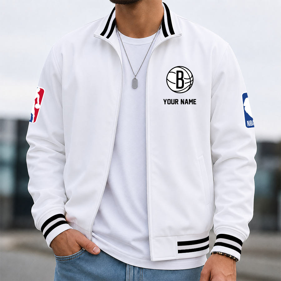 Limited Edition – Customized NBA Brooklyn Nets Multicolor Men’s Casual Jacket - Image 2