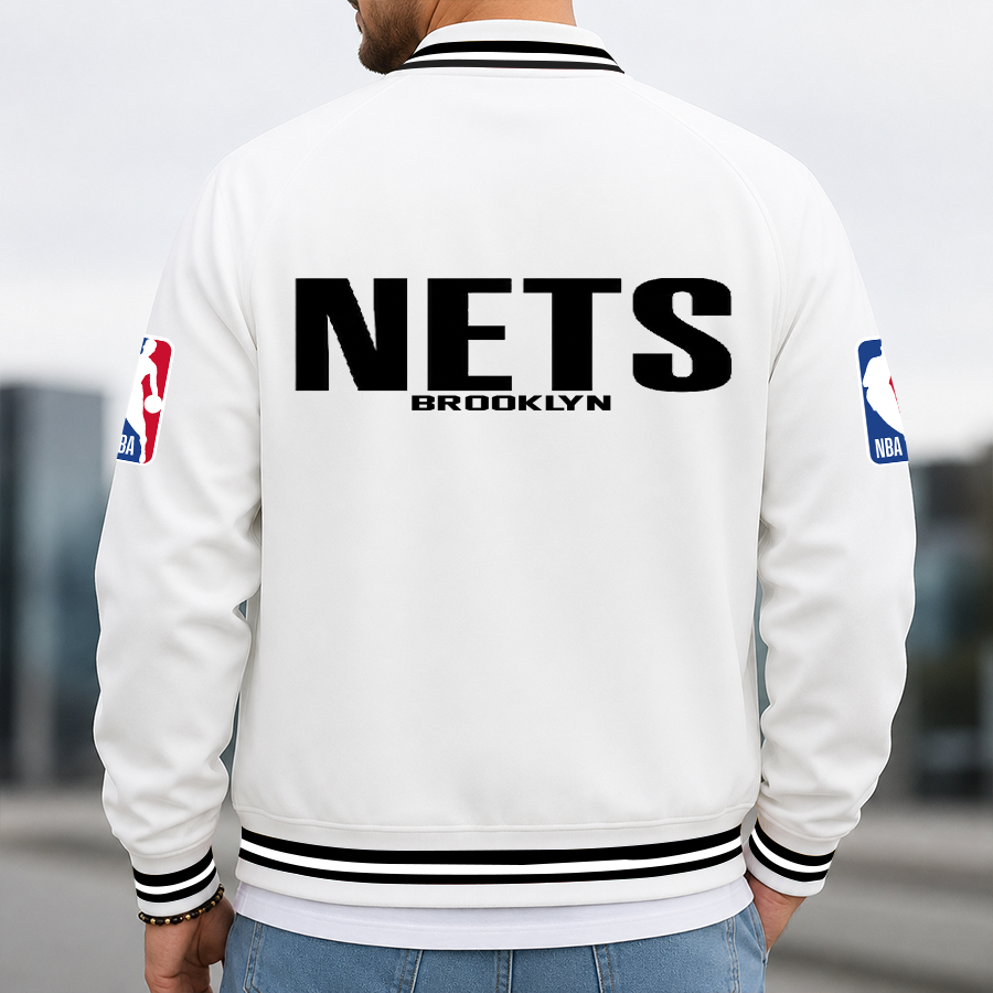 Limited Edition – Customized NBA Brooklyn Nets Multicolor Men’s Casual Jacket - Image 3