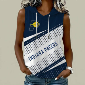 Limited Edition – Customized NBA Indiana Pacers Women’s Sleeveless Hooded Pocket Tank Top