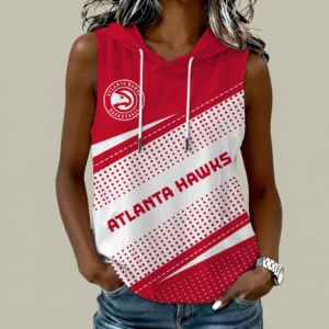 Limited Edition – Customized NBA Atlanta Hawks Women’s Sleeveless Hooded Pocket Tank Top