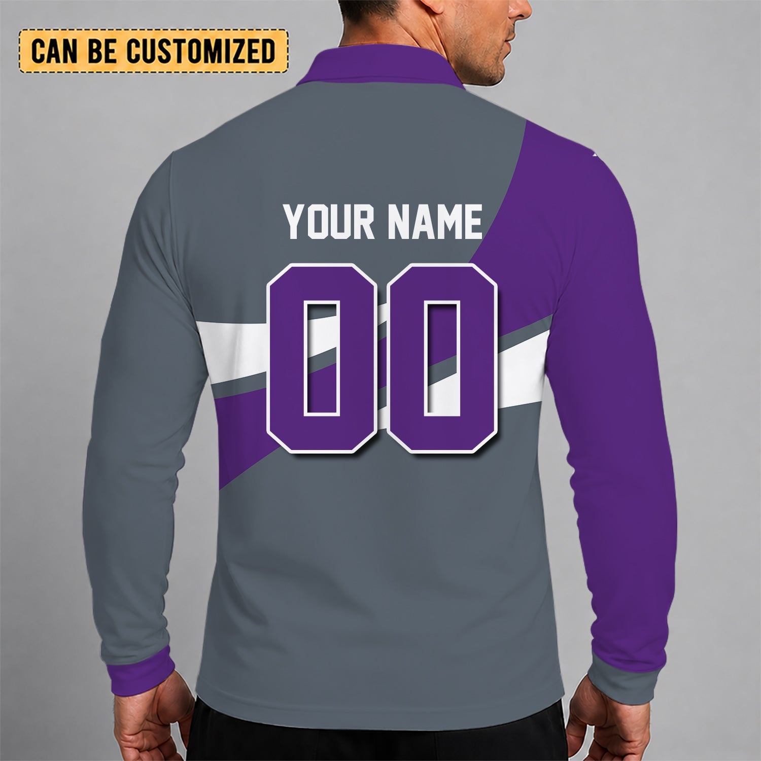 Limited Edition – Customized NBA Sacramento Kings Men Long Sleeve Polo Shirt - Image 2