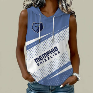 Limited Edition – Customized NBA Memphis Grizzlies Women’s Sleeveless Hooded Pocket Tank Top