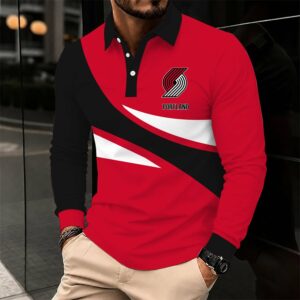Limited Edition – Customized NBA Portland Trail Blazers Men Long Sleeve Polo Shirt