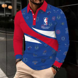 Limited Edition – Customized NBA All Teams Men Long Sleeve Polo Shirt