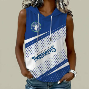 Limited Edition – Customized NBA Minnesota Timberwolves Women’s Sleeveless Hooded Pocket Tank Top