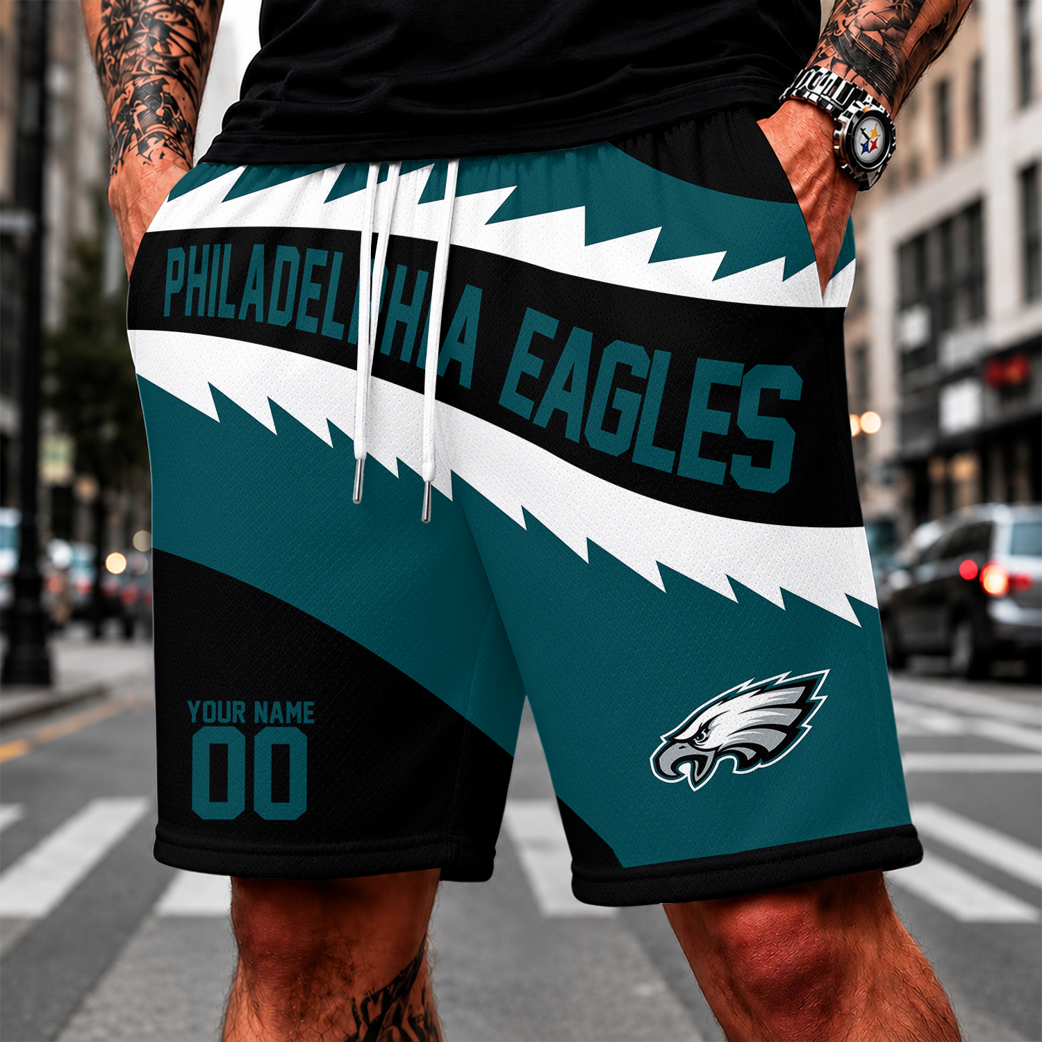 Limited Edition – Customized NFL Philadelphia Eagles O-Ring Short Pants