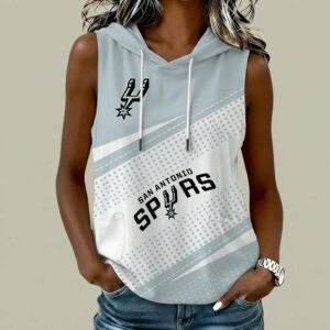 Limited Edition – Customized NBA San Antonio Spurs Women’s Sleeveless Hooded Pocket Tank Top
