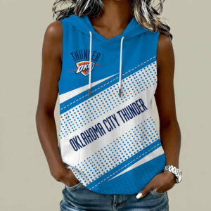 Limited Edition – Customized NBA Oklahoma City Thunder Women’s Sleeveless Hooded Pocket Tank Top