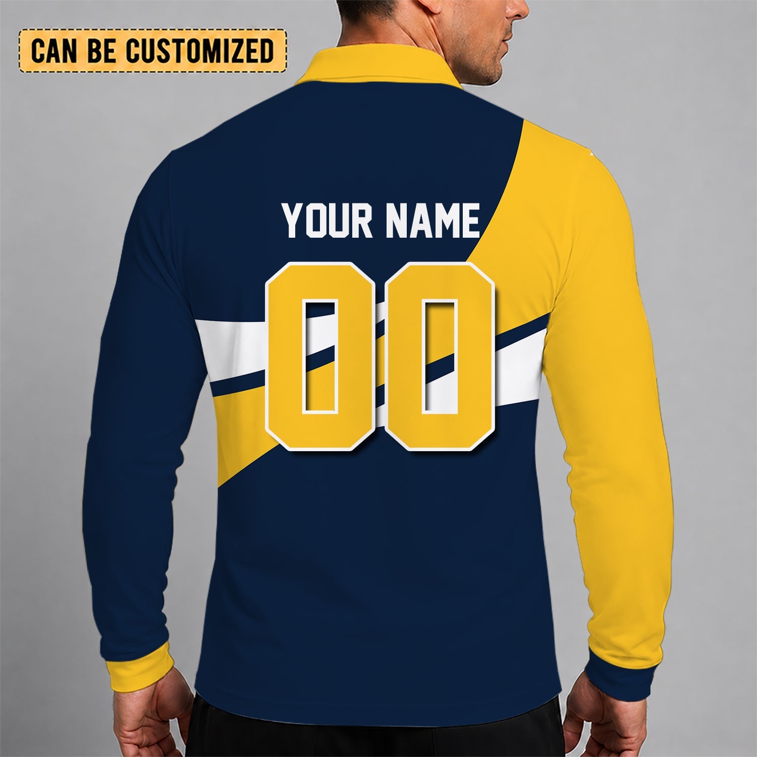Limited Edition – Customized NBA Denver Nuggets Men Long Sleeve Polo Shirt - Image 2