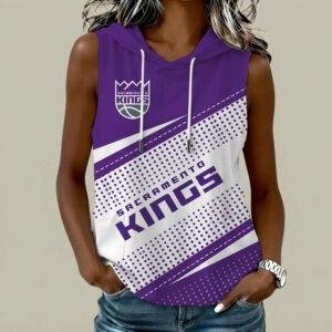 Limited Edition – Customized NBA Sacramento Kings Women’s Sleeveless Hooded Pocket Tank Top