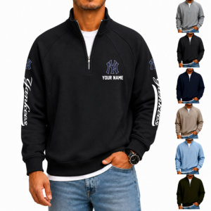 Limited Edition – Customized MLB New York Yankees Men’s Quarter Zip Pullover