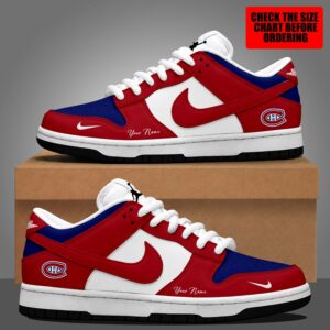 Limited Edition – Customized NHL Montreal Canadiens Dunk Low Shoes