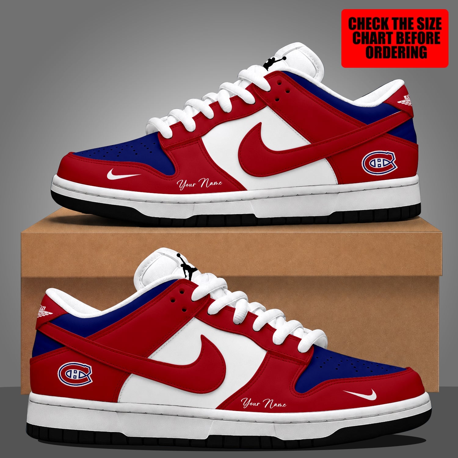 Limited Edition – Customized NHL Montreal Canadiens Dunk Low Shoes