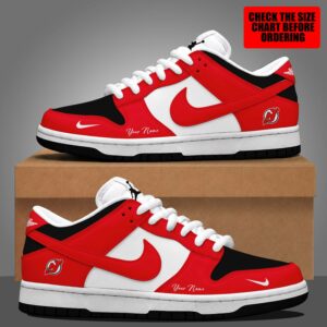 Limited Edition – Customized NHL New Jersey Devils Dunk Low Shoes