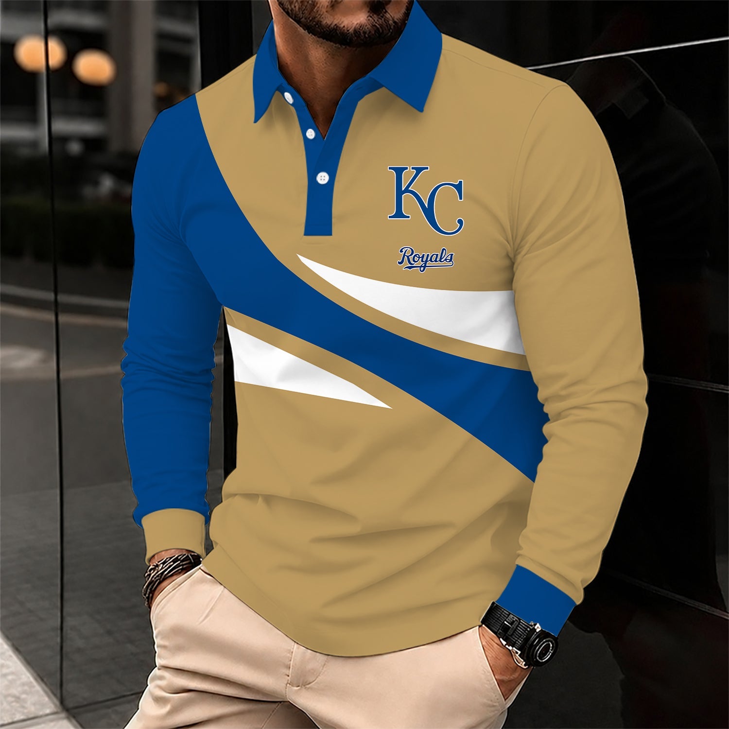 Limited Edition – Customized MLB Kansas City Royals Men’s Long Sleeve Polo Shirt
