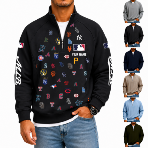 Limited Edition – Customized MLB All Teams Men’s Quarter Zip Pullover
