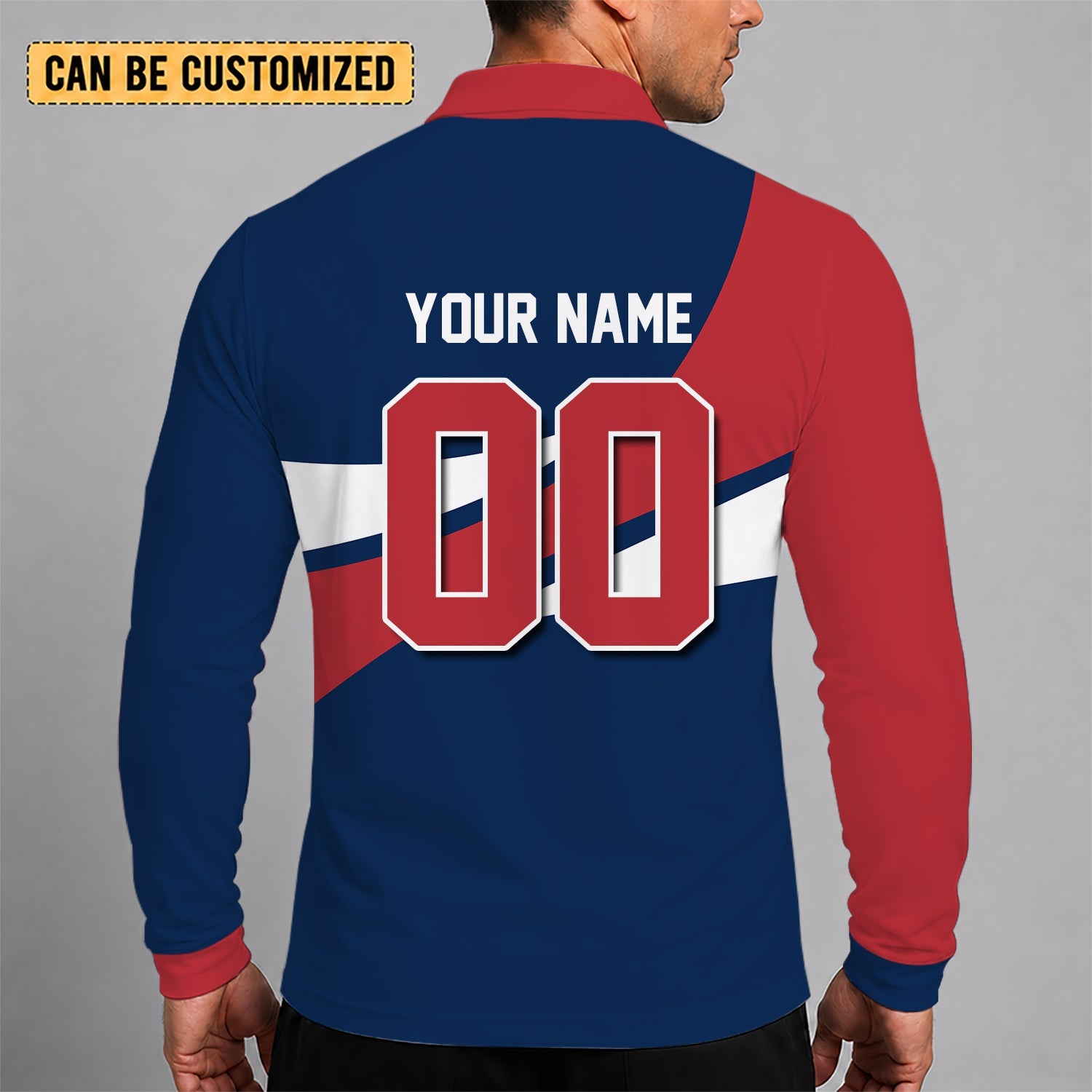 Limited Edition – Customized MLB Boston Red Sox Men’s Long Sleeve Polo Shirt - Image 2