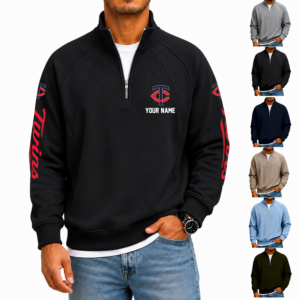 Limited Edition – Customized MLB Minnesota Twins Men’s Quarter Zip Pullover