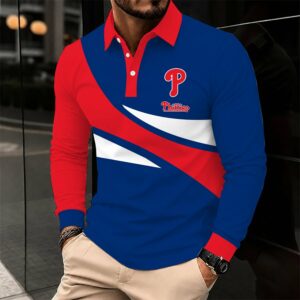 Limited Edition – Customized MLB Philadelphia Phillies Men’s Long Sleeve Polo Shirt