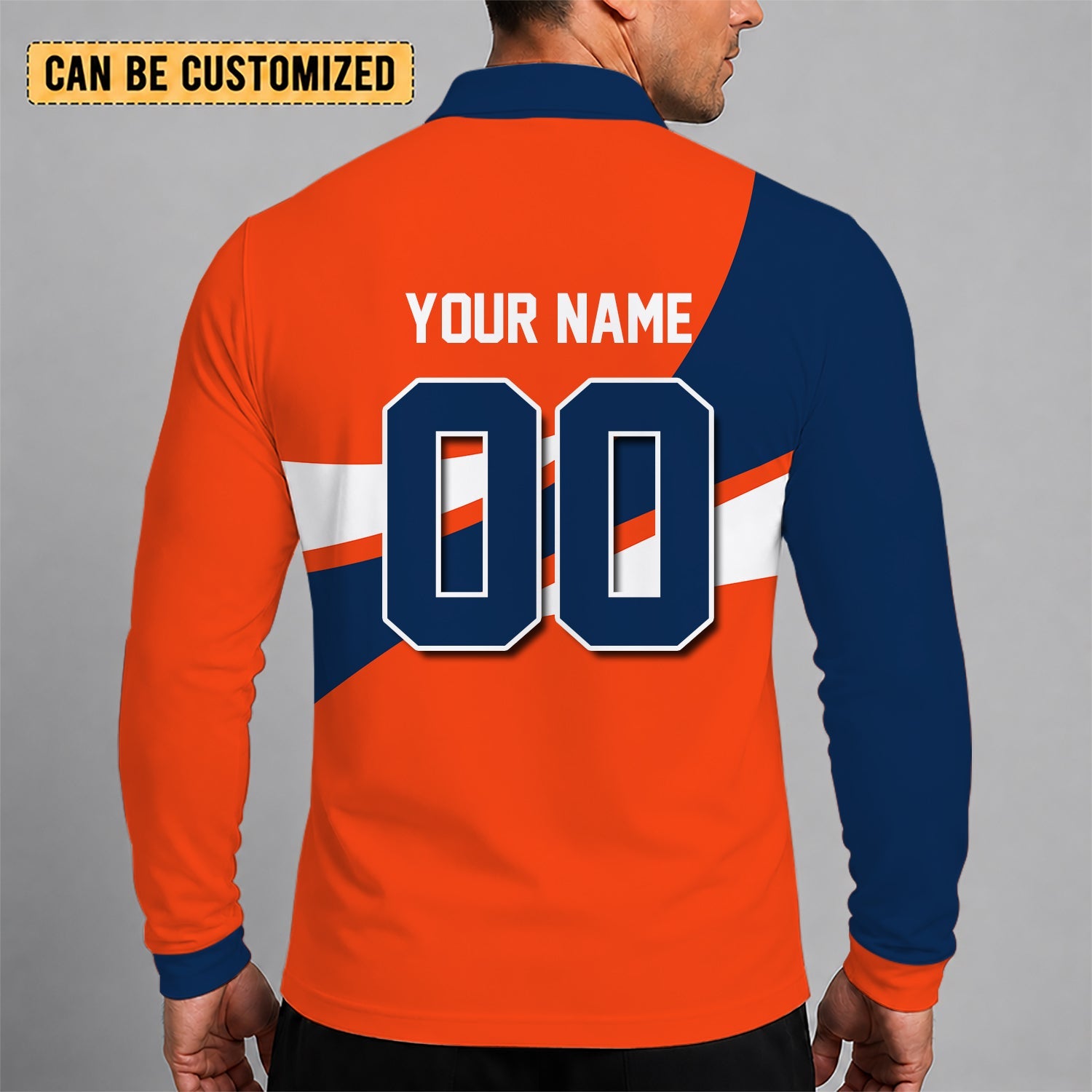 Limited Edition – Customized MLB Detroit Tigers Men’s Long Sleeve Polo Shirt - Image 2