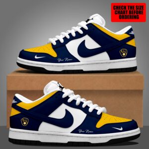 Limited Edition – Customized MLB Milwaukee Brewers Dunk Low Shoes