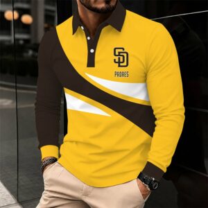 Limited Edition – Customized MLB San Diego Padres Men’s Long Sleeve Polo Shirt
