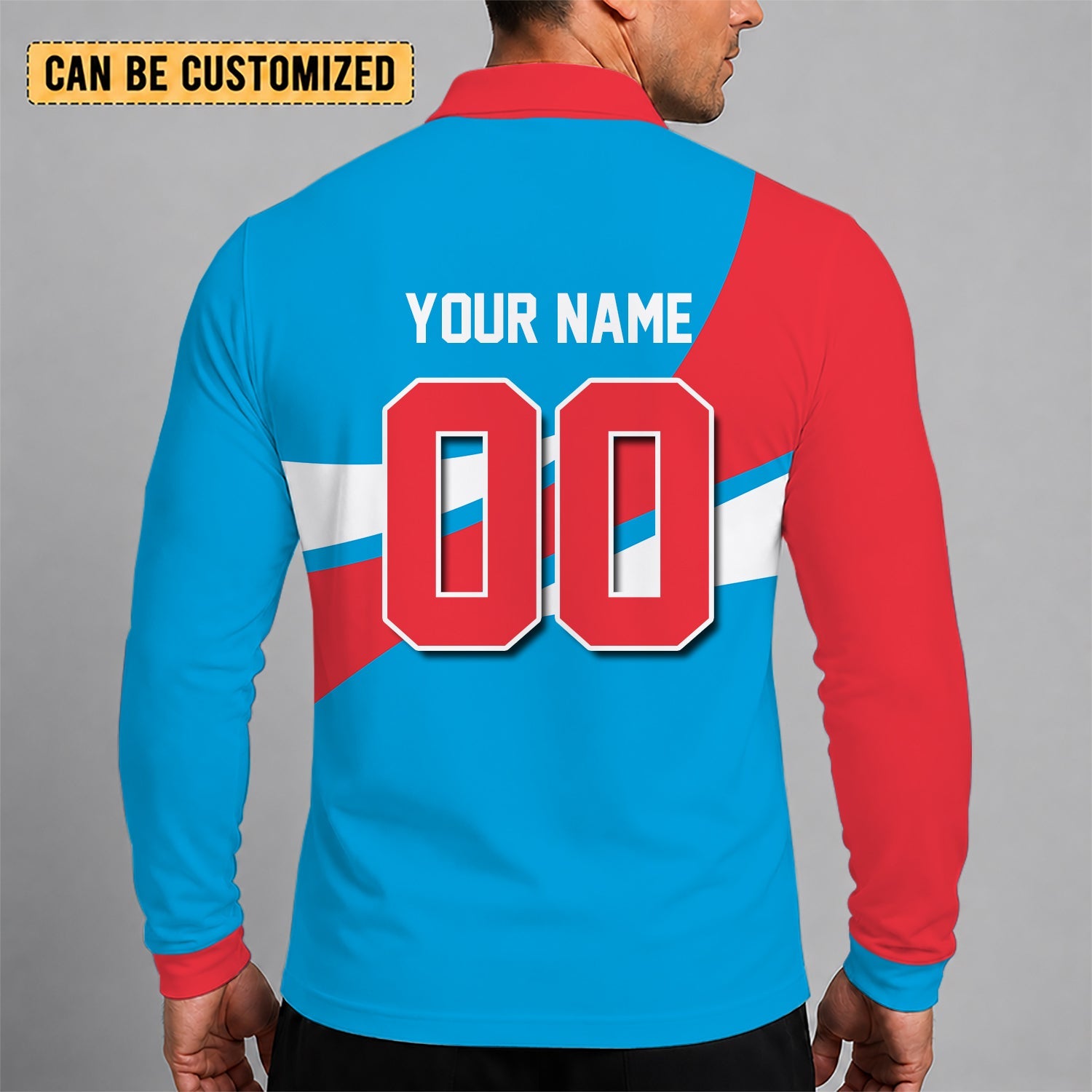 Limited Edition – Customized MLB Miami Marlins Men’s Long Sleeve Polo Shirt - Image 2