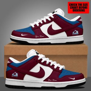 Limited Edition – Customized NHL Colorado Avalanche Dunk Low Shoes