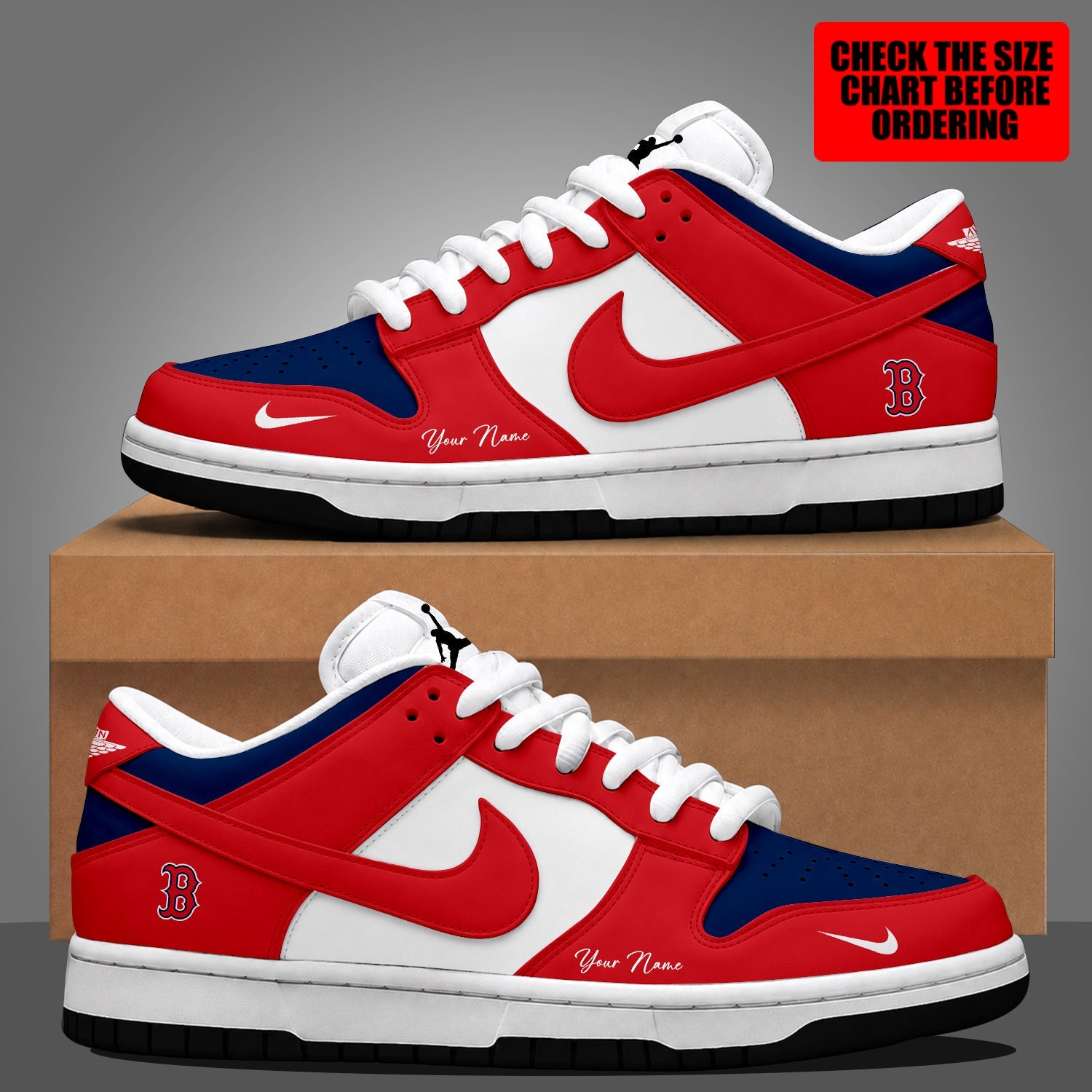 Limited Edition – Customized MLB Boston Red Sox Dunk Low Shoes