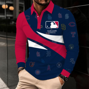 Limited Edition – Customized MLB All Teams Men’s Long Sleeve Polo Shirt