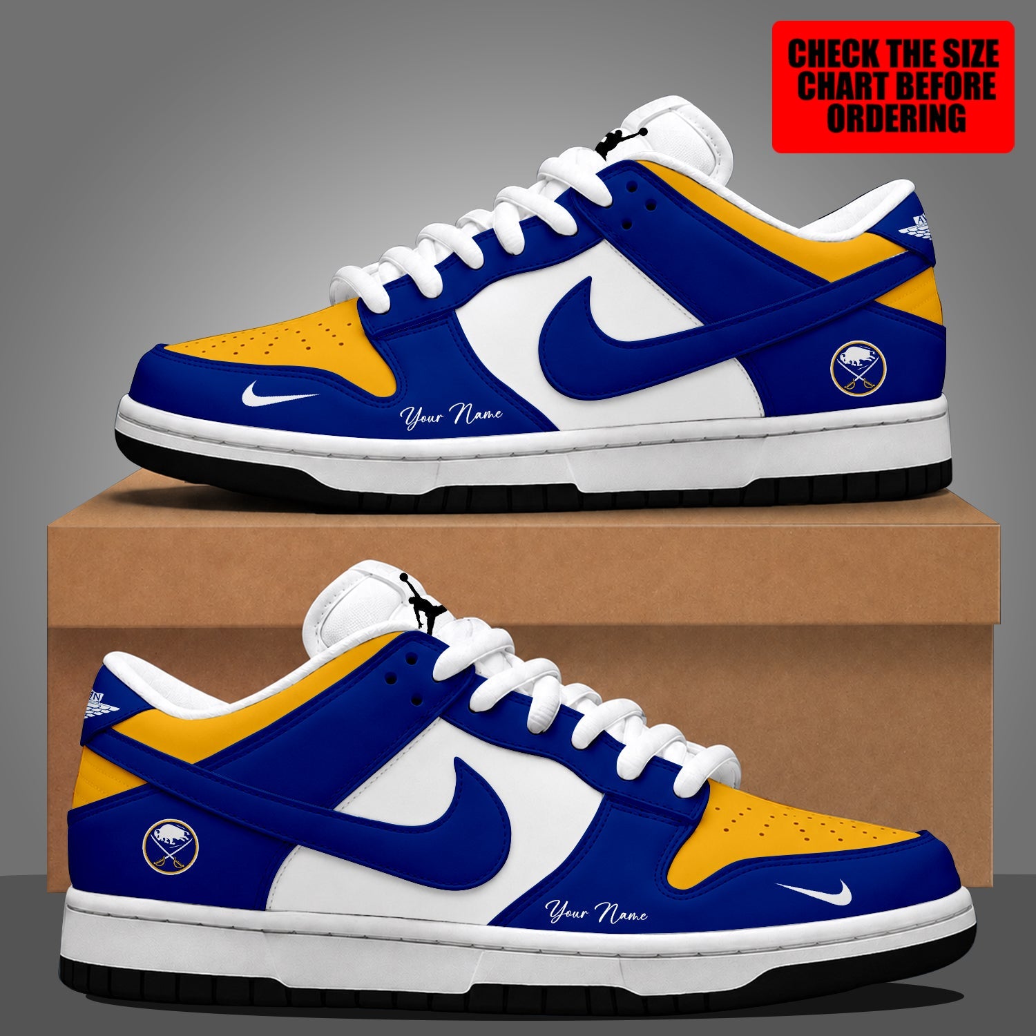 Limited Edition – Customized NHL Buffalo Sabres Dunk Low Shoes