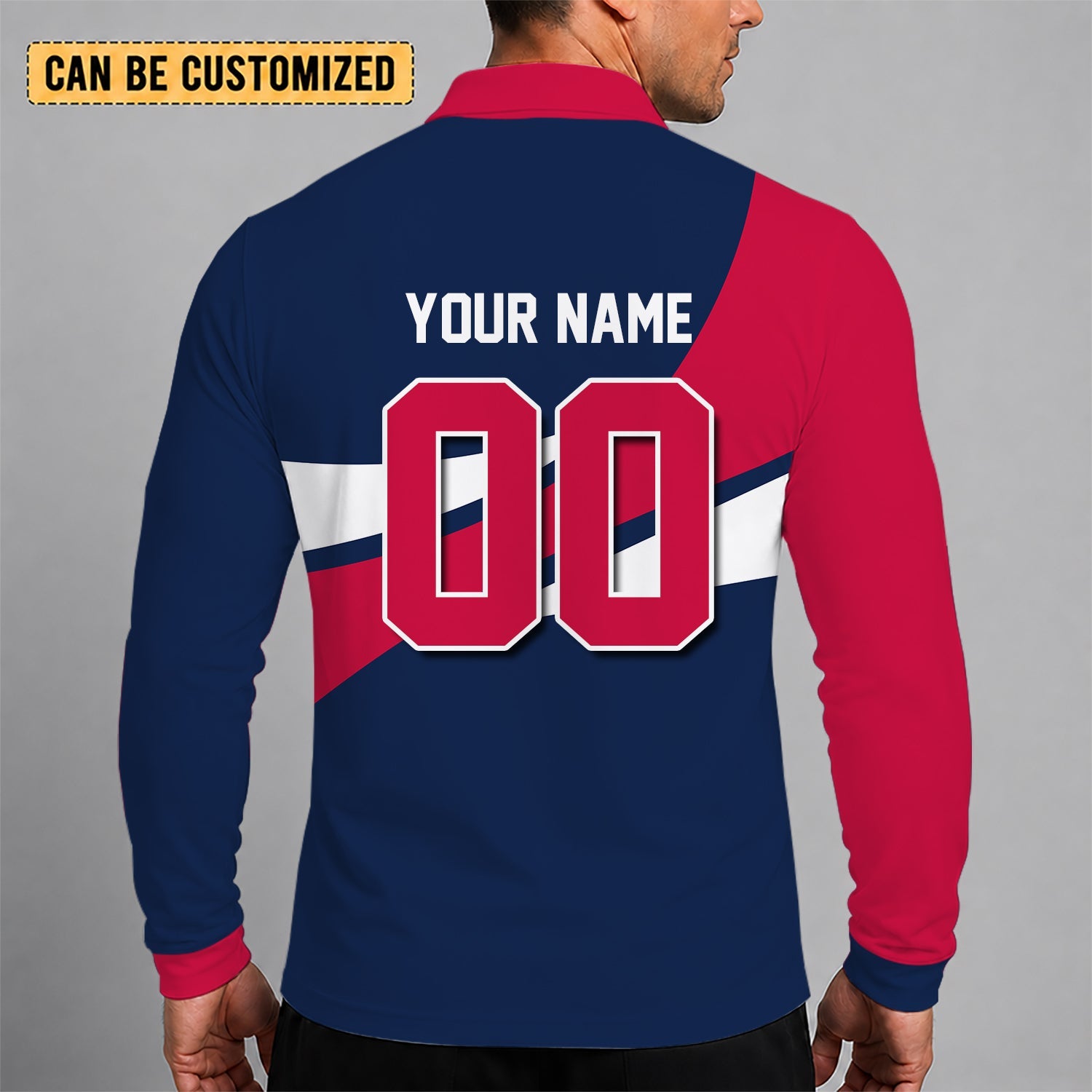 Limited Edition – Customized MLB Atlanta Braves Men’s Long Sleeve Polo Shirt - Image 2