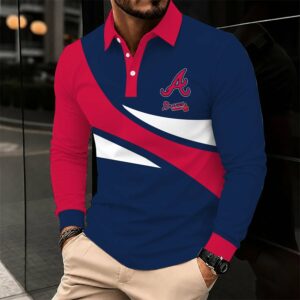 Limited Edition – Customized MLB Atlanta Braves Men’s Long Sleeve Polo Shirt