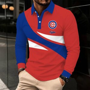 Limited Edition – Customized MLB Chicago Cubs Men’s Long Sleeve Polo Shirt