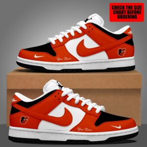 Limited Edition – Customized MLB Baltimore Orioles Dunk Low Shoes