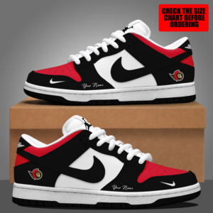 Limited Edition – Customized NHL Ottawa Senators Dunk Low Shoes