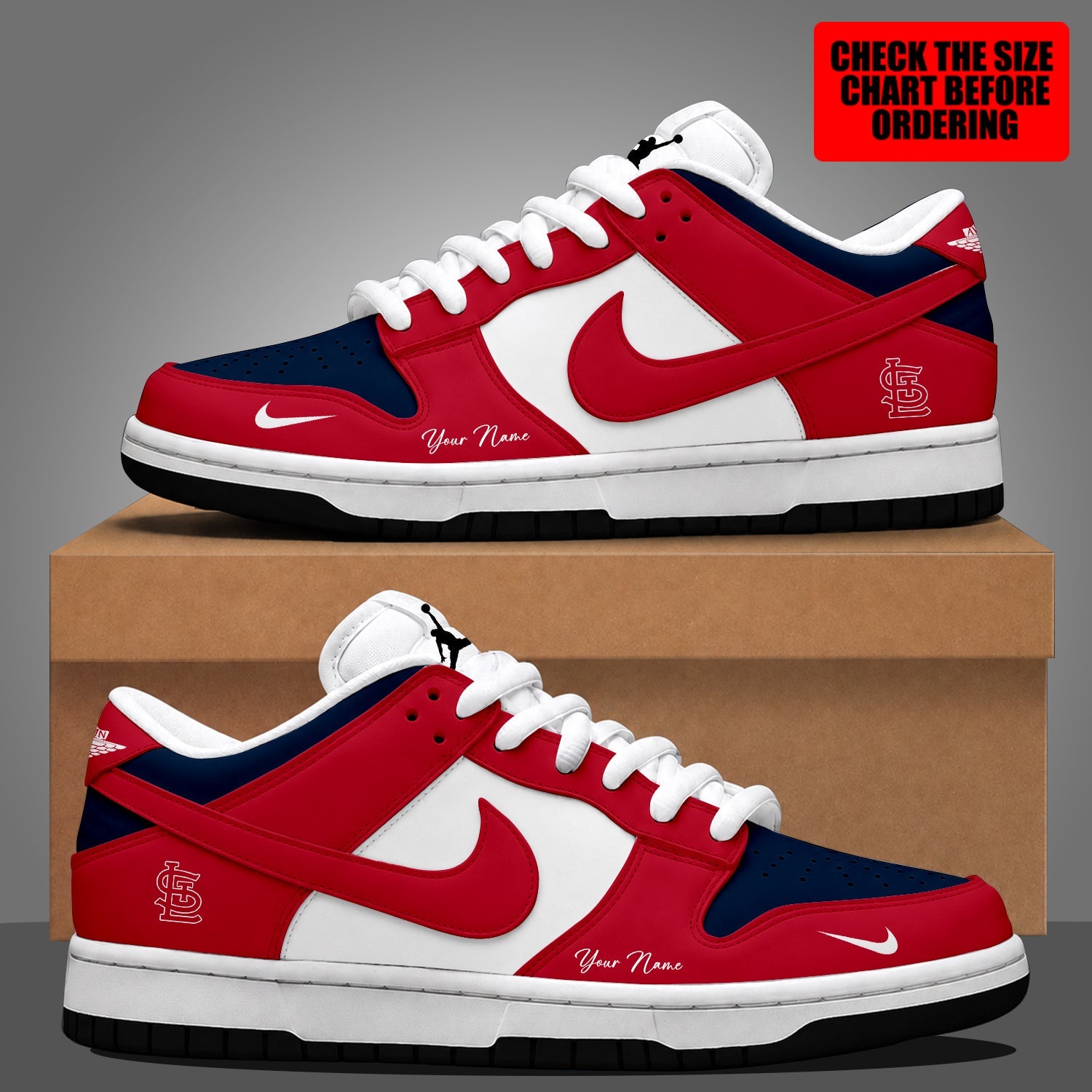 Limited Edition – Customized MLB St. Louis Cardinals Dunk Low Shoes