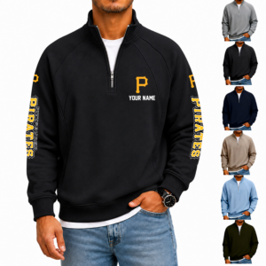 Limited Edition – Customized MLB Pittsburgh Pirates Men’s Quarter Zip Pullover