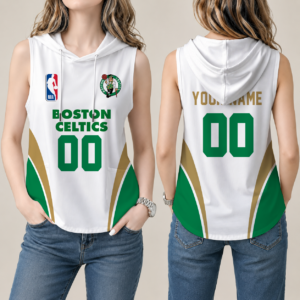 Limited Edition – Customized NBA Boston Celtics Women’s Sleeveless Hooded Pocket Tank Top