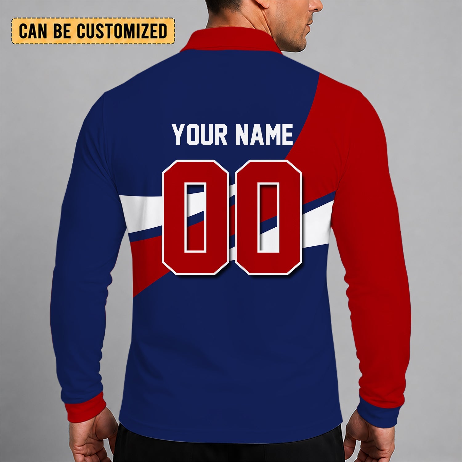 Limited Edition – Customized MLB Washington Nationals Men’s Long Sleeve Polo Shirt - Image 2