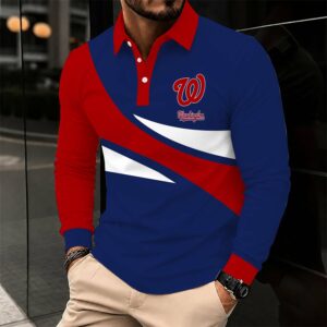 Limited Edition – Customized MLB Washington Nationals Men’s Long Sleeve Polo Shirt