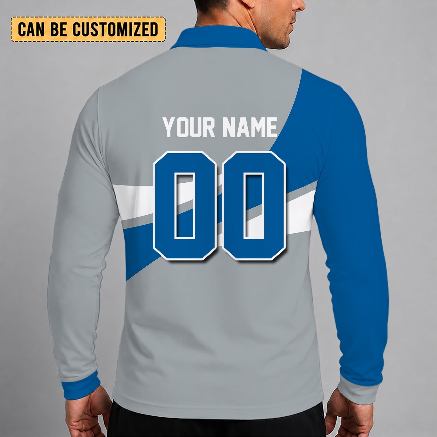 Limited Edition – Customized MLB Los Angeles Dodgers Men’s Long Sleeve Polo Shirt - Image 2