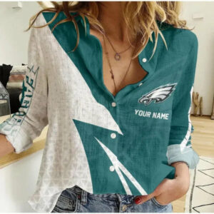 Limited Edition – Customized NFL Philadelphia Eagles Women Casual Shirt