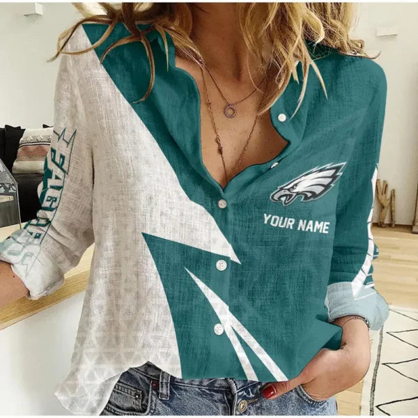 Limited Edition – Customized NFL Philadelphia Eagles Women Casual Shirt