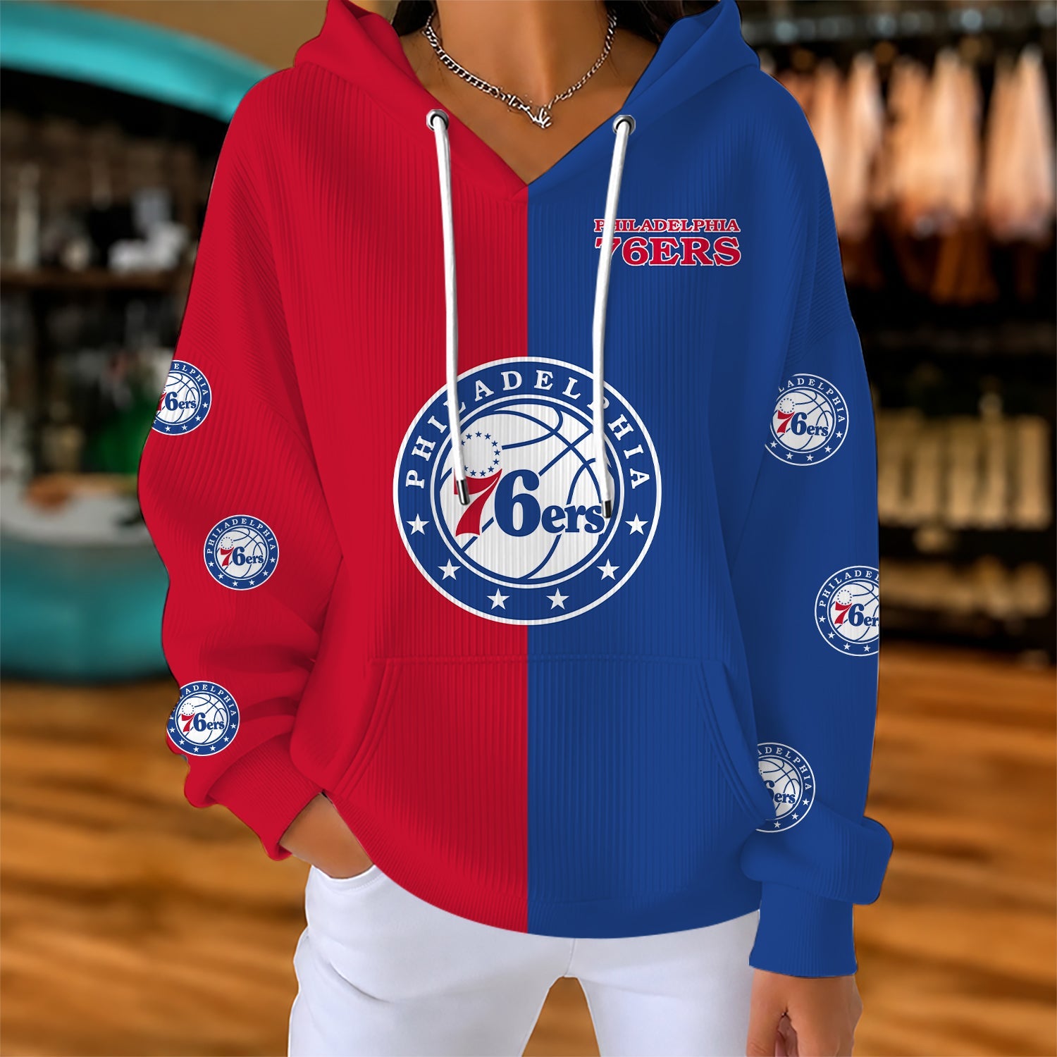 Limited Edition – Customized NBA Philadelphia 76Ers Ribbed Hoodie & Sweatshirt