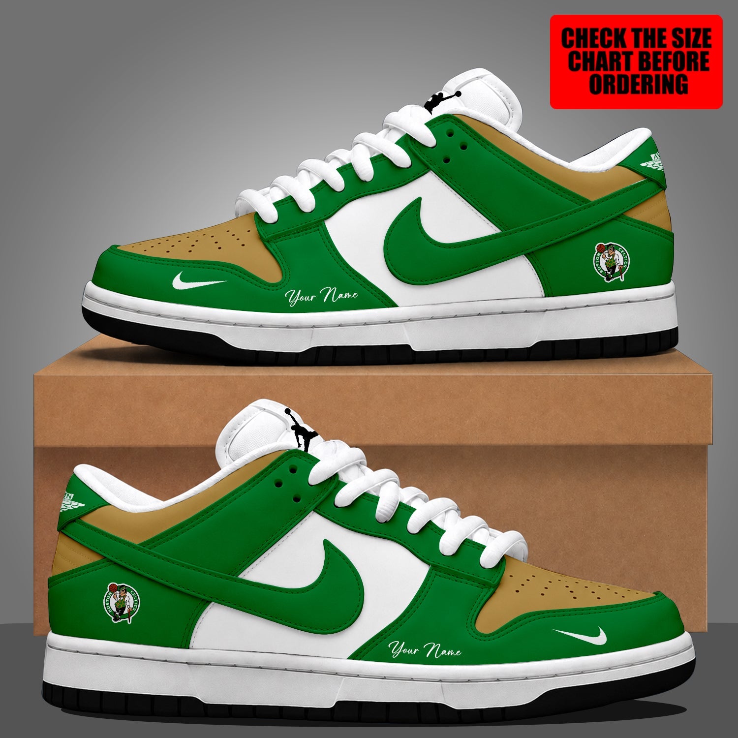 Limited Edition – Customized NBA Boston Celtics Dunk Low Shoes