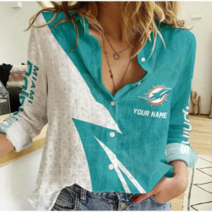 Limited Edition – Customized NFL Miami Dolphins Women Casual Shirt
