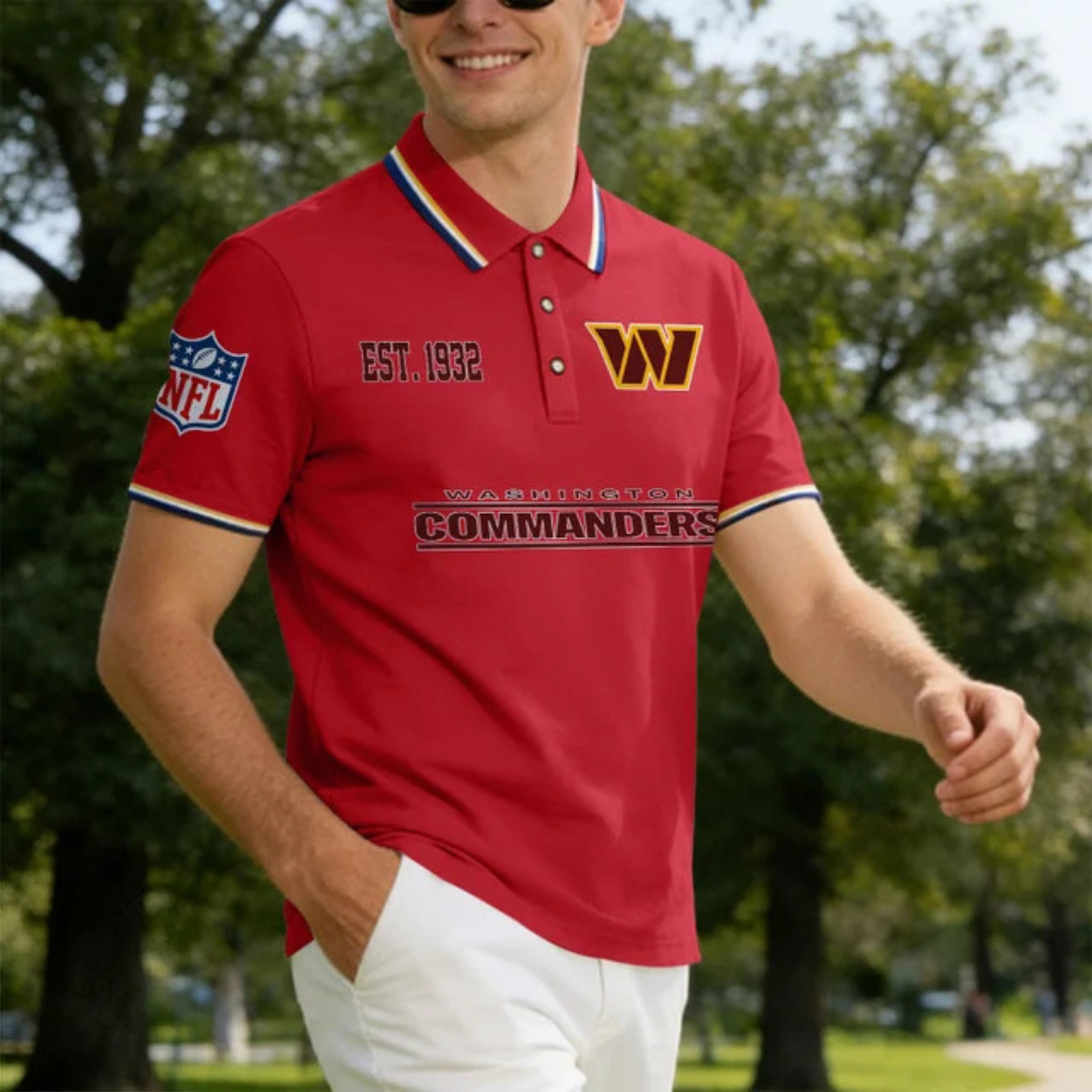 Limited Edition – Customized NFL Washington Commanders Polo Shirt