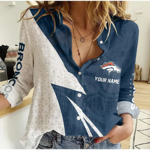 Limited Edition – Customized NFL Denver Broncos Women Casual Shirt